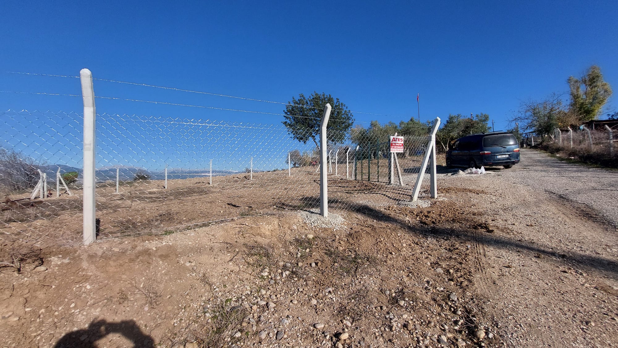 240cm Eğimli Beton Çit Direkleri